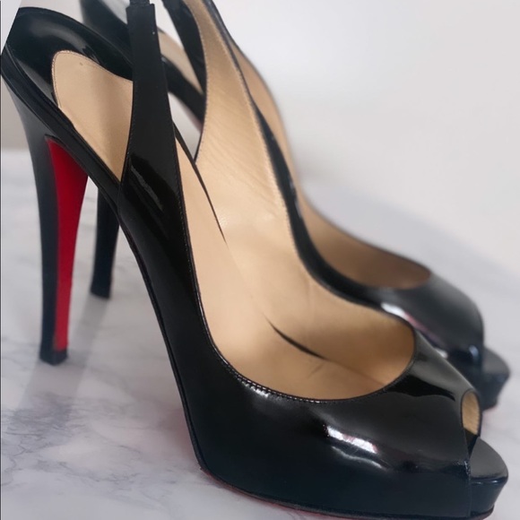 christian louboutin private number 120 patent blck - Picture 1 of 3